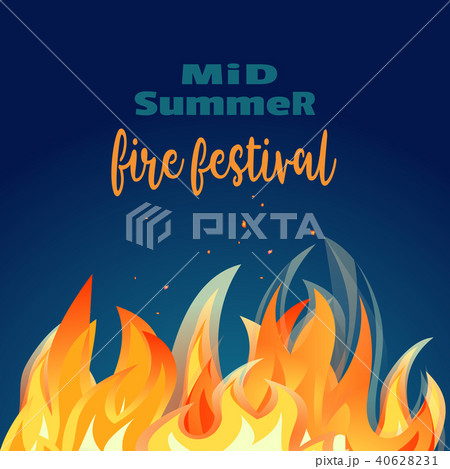 Midsummer holiday fire festival poster 40628231