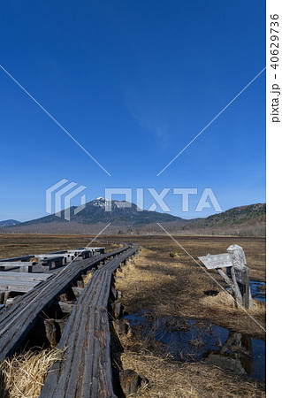 牛首分岐から見た春の燧ヶ岳 40629736