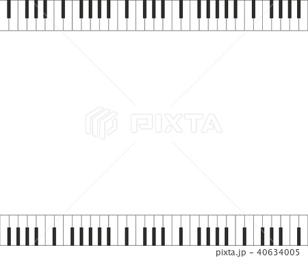 ピアノ鍵盤フレームのイラスト素材