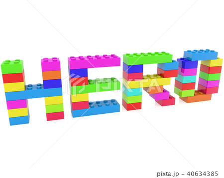 Hero concept built from toy bricks Hero concept built from toy bricks 40634385