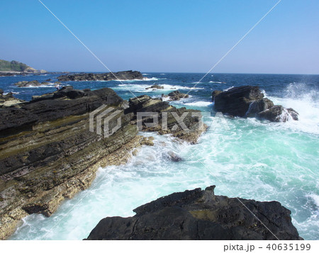 荒波の城ヶ島 自然風景 荒波の城ヶ島 自然風景 40635199
