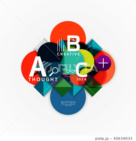 Abstract geometric option infographic banners, a b c steps process 40639035