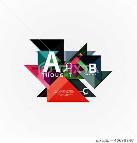 Paper infographic banner template with a b c options, infographics elements Paper infographic banner template with a b c options, infographics elements 40639240