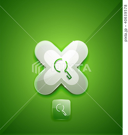 Search magnifyier web button, magnify icon. Modern magnifying glass sign, web site design or mobile 40639578