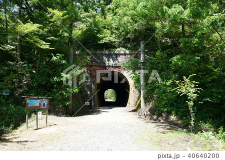 旧国鉄篠ノ井線　廃線敷　漆久保トンネル　新緑の5月　安曇野 40640200