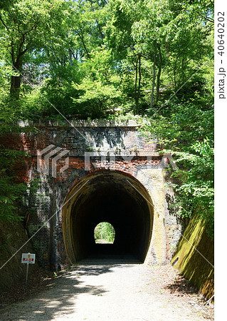 旧国鉄篠ノ井線　廃線敷　漆久保トンネル　新緑の5月　安曇野 40640202