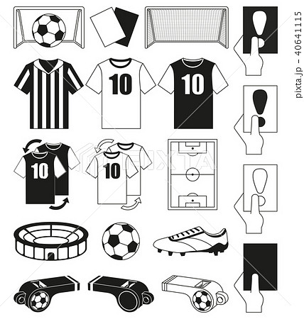 19 soccer elements black and white set 40641115