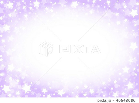 キラキラ星紫色フレームのイラスト素材