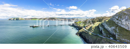 Aerial view of Llandudno with pier in Wales - United Kingdom Aerial view of Llandudno with pier in Wales - United Kingdom 40643509