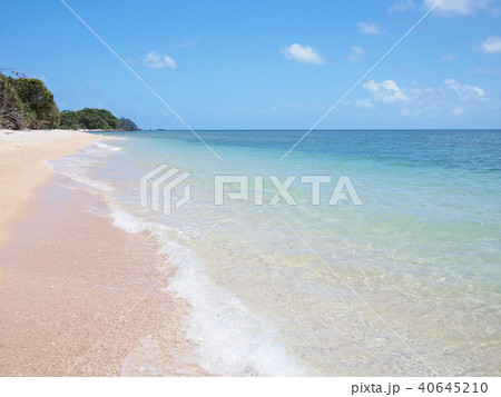 オーストラリア ノーマンビー島のビーチの波打ち際 オーストラリア ノーマンビー島のビーチの波打ち際 40645210