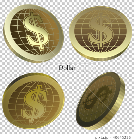 Vector illustration coin dollar Vector illustration coin dollar 40645236