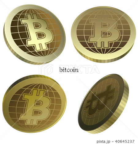 ベクター　イラスト　硬貨　ビットコイン 40645237