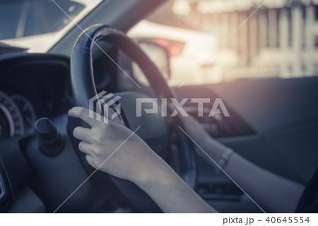 young women driving a car young women driving a car 40645554