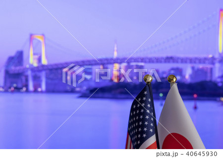 日米、経済、貿易、ビジネスイメージ 日米、経済、貿易、ビジネスイメージ 40645930