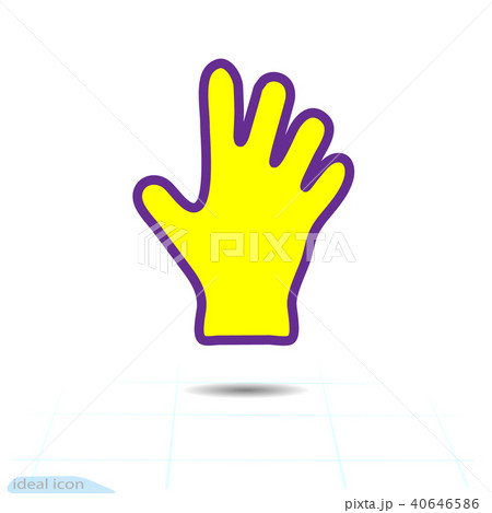 Yellow glove or hand icon.  40646586