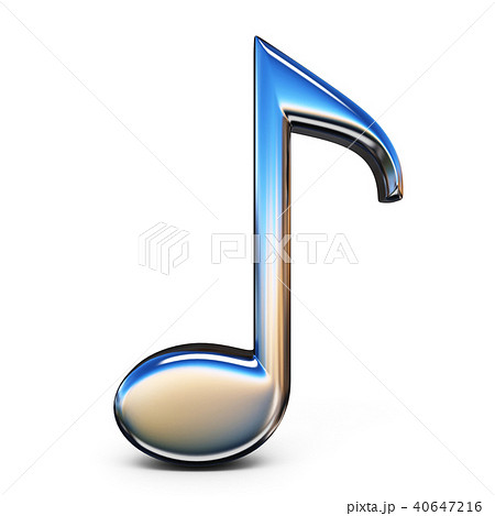 Music sign eighth note 3Dのイラスト素材 [40647216] - PIXTA