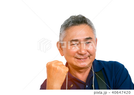 Portraits of elderly asian man feels confident 40647420