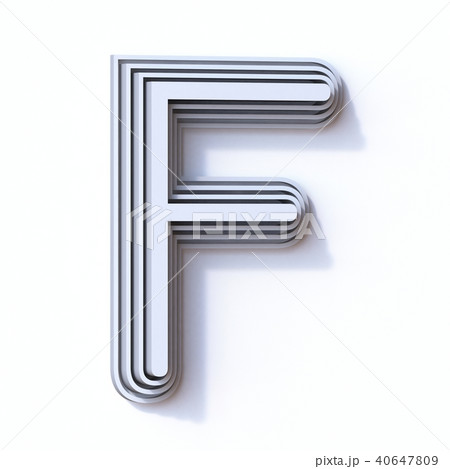 Three steps font letter F 3D 40647809