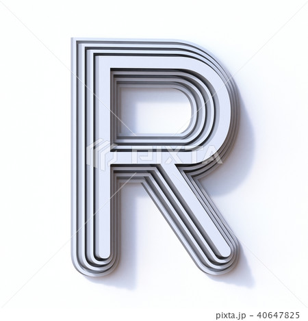 Three steps font letter R 3D Three steps font letter R 3D 40647825