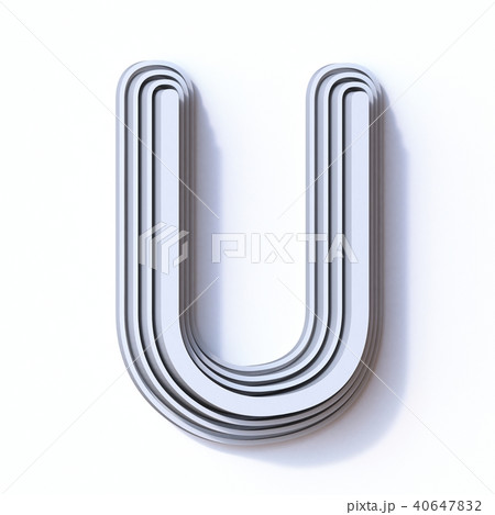 Three steps font letter U 3D Three steps font letter U 3D 40647832