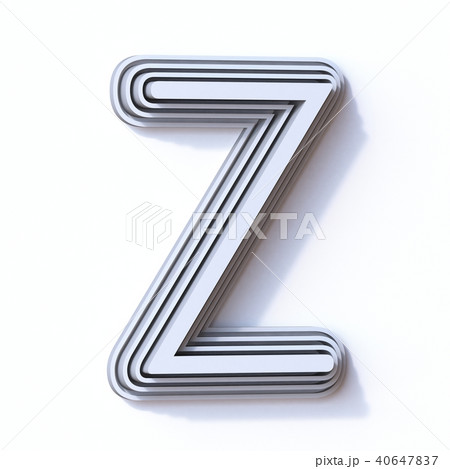 Three steps font letter Z 3D 40647837