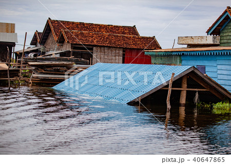Tonle Sap lake is a town floating on a lake Tonle Sap lake is a town floating on a lake 40647865