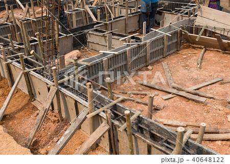 Wooden formwork concrete of beam 40648122