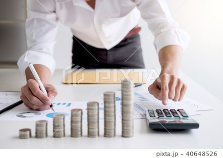 Business Accessories in Selective Focus, Items for Accounting, M