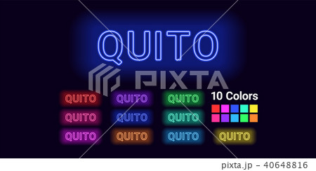 Neon name of Quito city 40648816