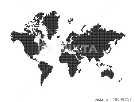 Dotted world map made of rounded rectangles. Dotted world map made of rounded rectangles. 40649717