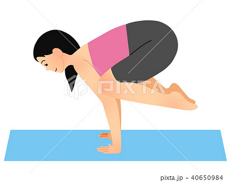 ヨガ アームバランスのイラスト素材