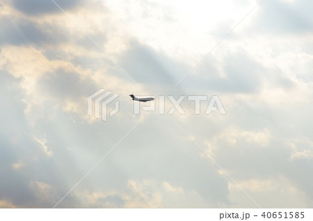 夕暮の陽射しと飛行機 夕暮の陽射しと飛行機 40651585