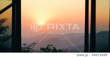 sunrise on the mountain. 40653699