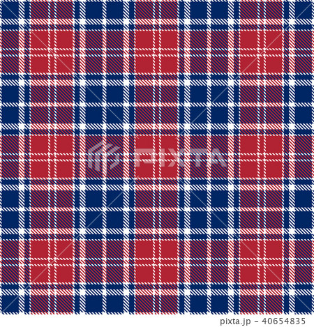 Patriotic Tartan  Seamless Patterns 40654835