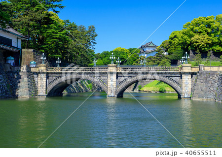 東京　皇居外苑の二重橋（正門石橋） 40655511