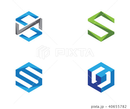 S Logo Hexagon illustration Icon 40655782