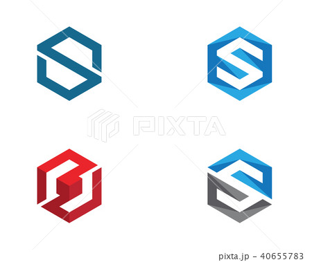 S Logo Hexagon illustration Icon 40655783
