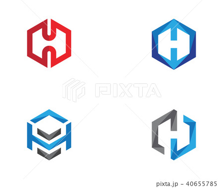 H Logo Hexagon illustration Icon 40655785