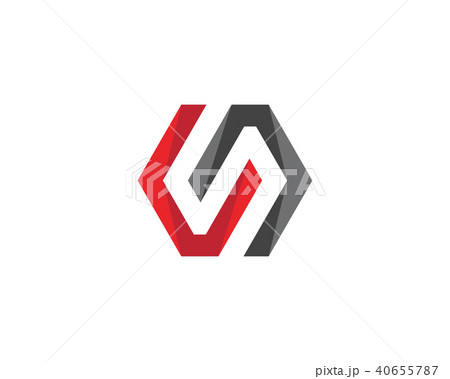 S Logo Hexagon illustration Icon 40655787