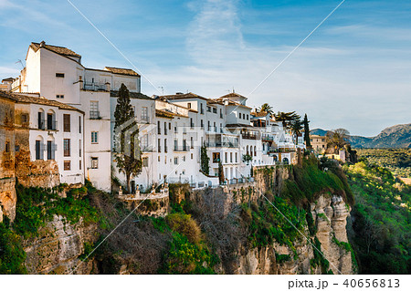 stone bridge over the gorge of tajo in Ronda 40656813