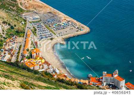 Aerial view of the coastline of Gibraltar Aerial view of the coastline of Gibraltar 40656845