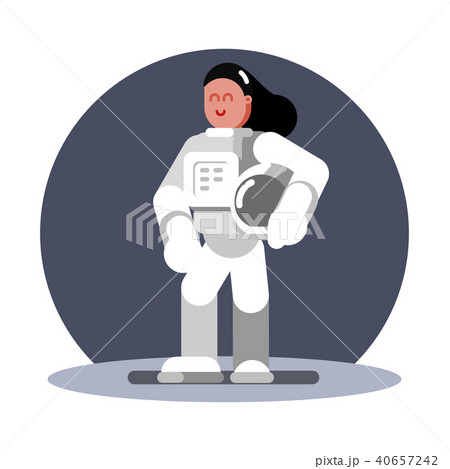Woman cosmonaut standing Woman cosmonaut standing 40657242