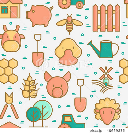 Organic farming seamless pattern 40659836