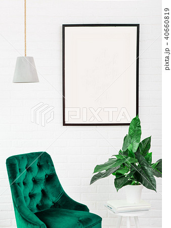 Free space design text chair lamp plants 40660819