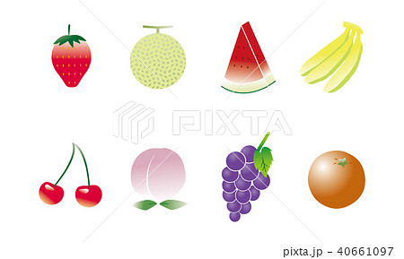 果物 フルーツ イラスト セットのイラスト素材