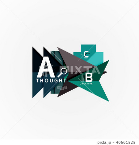 Abstract geometric option infographic banners, a b c steps process 40661828