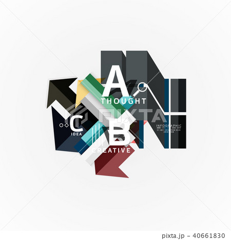 Abstract geometric option infographic banners, a b c steps process Abstract geometric option infographic banners, a b c steps process 40661830