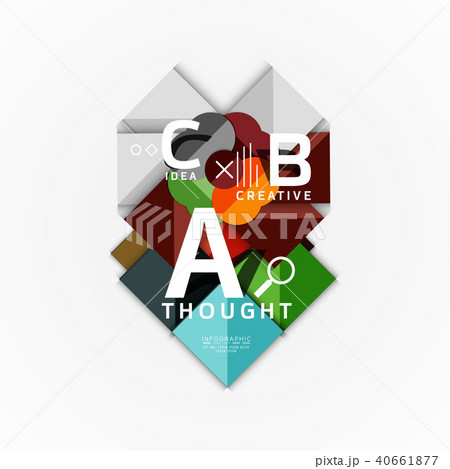 Abstract geometric option infographic banners, a b c steps process 40661877