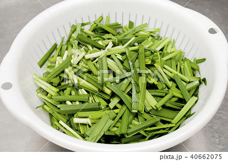 刻んだニラ、ニラの下拵え 40662075