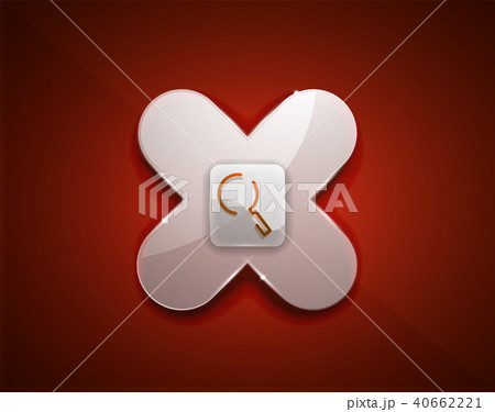 Search magnifyier web button, magnify icon. Modern magnifying glass sign, web site design or mobile 40662221